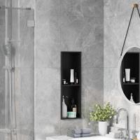 Douche Niche Zwart 60 x 20 x 9.5 cm Roestvrij staal - thumbnail