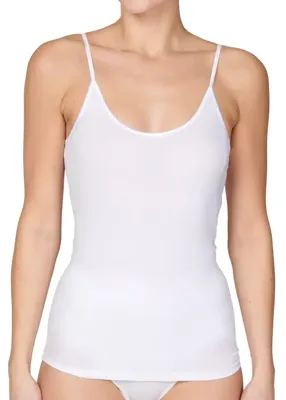 Dames spaghetti hemd comfort feeling - Katoenen onderhemd wit, zwart - Singlet smalle bandjes