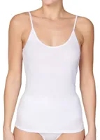 Dames spaghetti hemd comfort feeling - Katoenen onderhemd wit, zwart - Singlet smalle bandjes - thumbnail