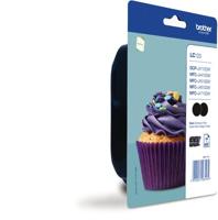 LC123BK - 2 - hoog rendement - zwart - origineel - blister met akoestisch  elektromagnetisch alarm - inktcartridge - thumbnail