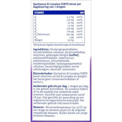 Davitamon Vitamine B complex forte 200 Dragees