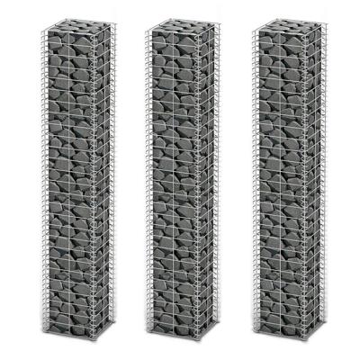 3-delige Schanskorfset 25x25x150 cm gegalvaniseerd draad