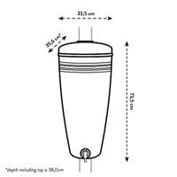 elho Green Basics Regenton 35 L - Zilver - thumbnail
