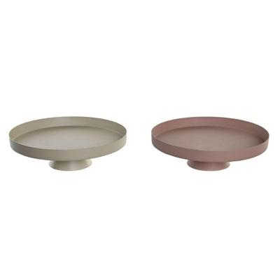 Tafeldecoratie DKD Home Decor Beige Roze 31 x 31 x 9 cm Stads (2 Stuks)