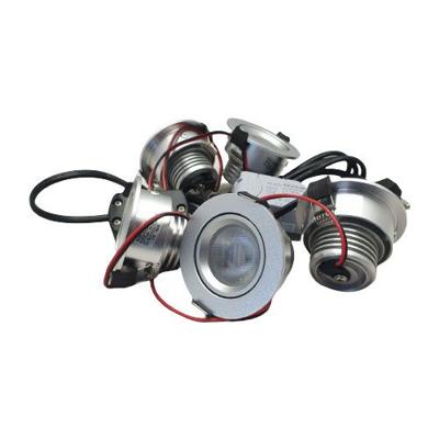 Set 4 x 4 Watt dimbare led inbouwspots Aluminium - 2700K