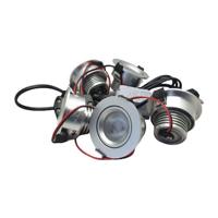 Set 4 x 4 Watt dimbare led inbouwspots Aluminium - 2700K - thumbnail