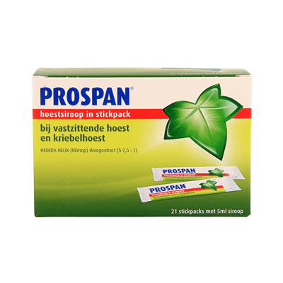 Prospan Hoestsiroop Sticks - bij vastzittende hoest en kriebelhoest Prospan Hoestsiroop Sticks - bij vastzittende hoest en kriebelhoest