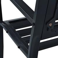 Tuinbank 125 cm staal zwart - thumbnail