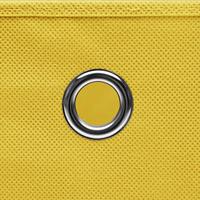 Opbergboxen met deksels 10 st 32x32x32 cm stof geel - thumbnail