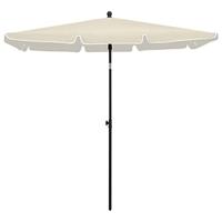 VidaXL Parasol met paal 210x140 cm zandkleurig - thumbnail