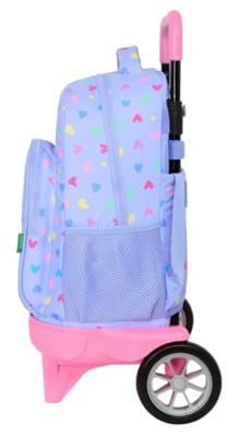 Schoolrugzak met Wielen Benetton Lila Lila 33 x 45 x 22 cm Schoolrugzak met Wielen Benetton Lila Lila 33 x 45 x 22 cm