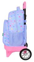 Schoolrugzak met Wielen Benetton Lila Lila 33 x 45 x 22 cm - thumbnail