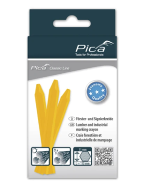 Pica 591/44 Markeerkrijt ECO 11x110mm geel, 12st.