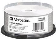 Verbatim BD-R - Blu-Ray Disc 50 GB, bedrukbaar oppervlak, 6x brandsnelheid, DataLifePlus, 25 Pack Spindle - thumbnail