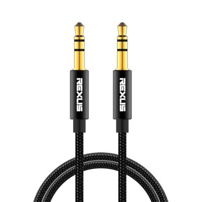REXLIS 3629 3.5 mm Male-Male auto Stereo vergulde Jack AUX-audiokabel van 3 5 mm AUX standaard digitale apparaten lengte: 1m