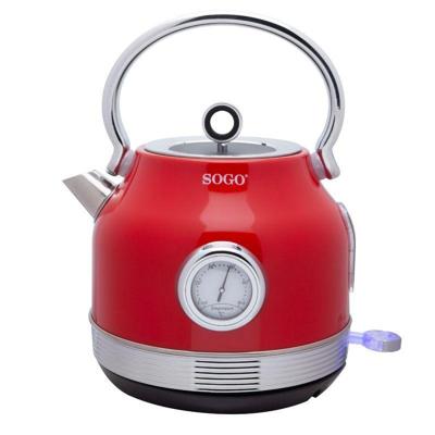 SOGO Human Technology Waterkoker Snoerloos, Oververhittingsbeveiliging, CoolTouch-behuizing Aantal/Volume: 1.8 l Rood (metallic)