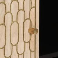 Bijzetkast 90x33x75 cm massief mangohout - thumbnail