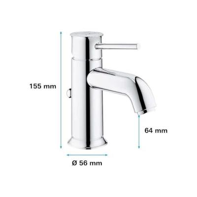 Grohe Wastafelkraan Start Classic 1-gats S-size met Waste Chroom - thumbnail