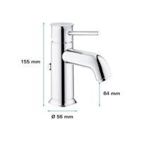 Wastafelkraan GROHE Start Classic 1-gats S-size met Waste Chroom - thumbnail