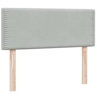 Boxspring met matras fluweel lichtgrijs 120x220 cm - thumbnail