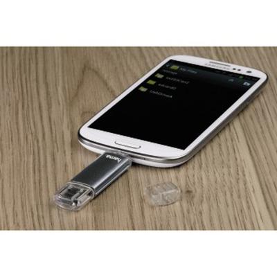 Hama FlashPen Laeta Twin USB-stick smartphone/tablet Grijs 16 GB USB-A 2.0, Micro-USB 2.0 Hama FlashPen Laeta Twin USB-stick smartphone/tablet Grijs 16 GB USB-A 2.0, Micro-USB 2.0
