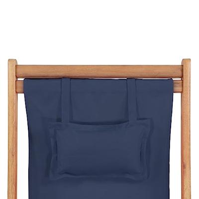 Strandstoel inklapbaar stof blauw - thumbnail
