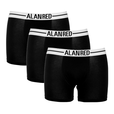 Alan Red 3-pack boxershorts long lasting - zwart