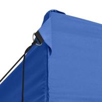 Partytent met 4 zijwanden inklapbaar 3x6 m staal blauw - thumbnail