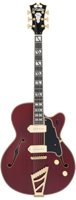 D&apos;Angelico Deluxe 59 Trans Wine semi-akoestische gitaar met koffer - thumbnail