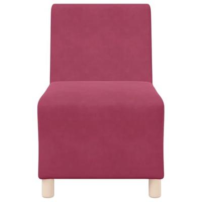 Fauteuil 55 cm fluweel wijnrood