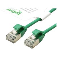 ROLINE GREEN F/UTP DataCenter Patchkabel Cat.6A (Class EA), LSOH, extra dun, groen, 2 m - thumbnail