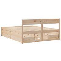Bedframe zonder matras massief grenenhout 150x200 cm - thumbnail
