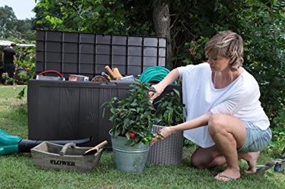 Keter Sherwood Opbergbox - 270L - 117x45x58cm - Antraciet