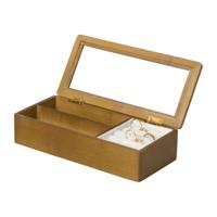 Sieradendoos met teddy - bruin/wit - 3 vakken - thumbnail