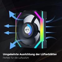 Lian Li UNI FAN SL Wireless LCD Reverse Blade 120mm 1-Pack Black - thumbnail