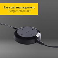 Jabra Evolve 30 MS Mono Headset – Microsoft-gecertificeerde Koptelefoon voor VoIP-softphones met Passive Noise Cancellation – USB-kabel met Controller – Zwart - thumbnail