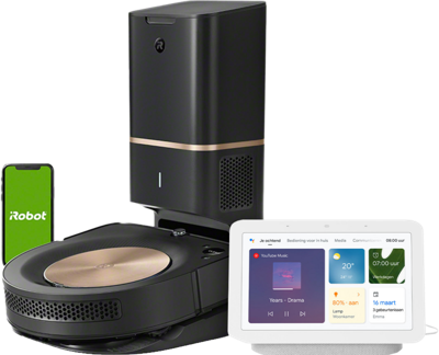 iRobot Roomba s9+ + Google Nest Hub 2 Chalk