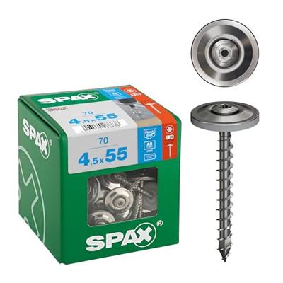 SPAX 4587000450556 Spengler-schroef 4.5 mm 55 mm T-STAR plus RVS A2 70 stuk(s)