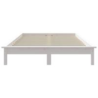 Bedframe massief grenenhout wit 200x200 cm - thumbnail