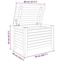 Opbergbox met deksel RANA 80x49x54 cm massief grenenhout - thumbnail