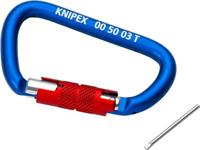 Knipex Materiaalkarabijn | lengte 81 mm | met schroefsluiting | blauw gecoat | 1 stuk - 00 50 03 T BK 00 50 03 T BK - thumbnail
