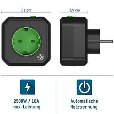 Ansmann 5024063 Stekkerdoos-timer Digitaal Dagprogramma 2500 W IP20 Ansmann 5024063 Stekkerdoos-timer Digitaal Dagprogramma 2500 W IP20