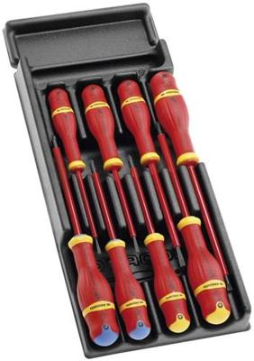 Facom module van 8 geïsoleerde protwist® schroevendraaiers - 1000 volt - mod.at1ve Facom module van 8 geïsoleerde protwist® schroevendraaiers - 1000 volt - mod.at1ve