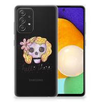 Silicone Back Case Samsung Galaxy A52 (5G/4G) Boho Skull - thumbnail
