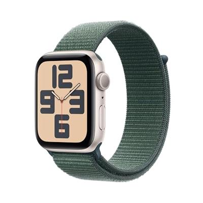 Apple Watch SE (2024) GPS 44 mm Aluminium kast Sport Loop Zeegroen - thumbnail