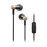 Pioneer SE-CH3T(G) Hi-Res audio in-ear hoofdtelefoon (aluminium behuizing, bedieningselement, microfoon, licht compact comfortabel, voor iPhone, Android smartphones, minimalistisch ontwerp), goud - thumbnail