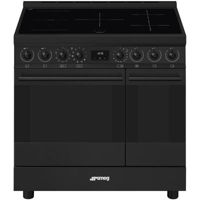 SMEG C92IPN2 Classici Esthetisch Fornuis met Inductie Kookplaat - 90 x 60 cm - Zwart