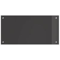 VidaXL Keuken spatscherm donkergrijs 80 x 40 cm gehard glas - thumbnail