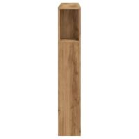 Hoofdbordkast 120x19x104,5cm bewerkt hout artisanaal eikenkleur - thumbnail