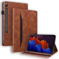 Luxe stand flip sleepcover hoes - Samsung Galaxy Tab S7 / S8 - Bruin - thumbnail